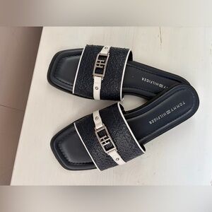 Tommy Hilfiger Blue and White Women's Sandals